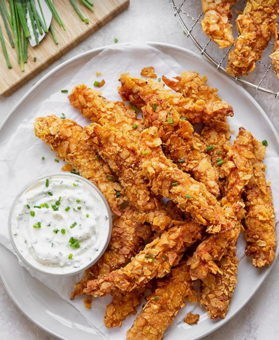 Chicken Cheese Strips with Jalapeno Sauce