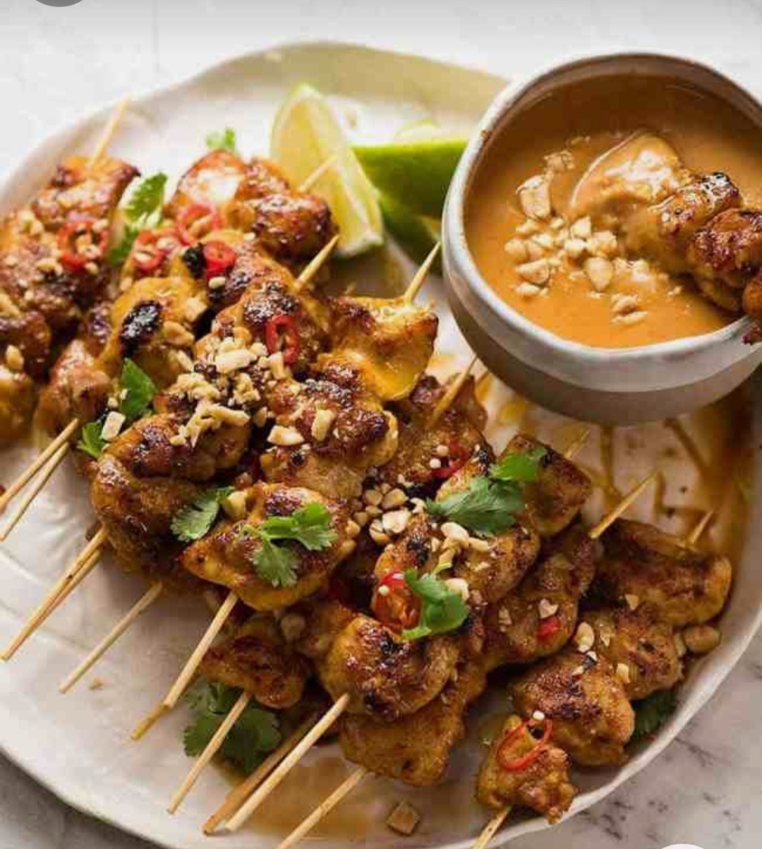 Chicken Satay with Peanut Sauce